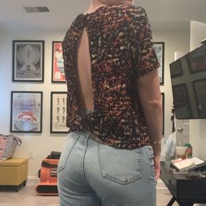 Zara patterned open back top